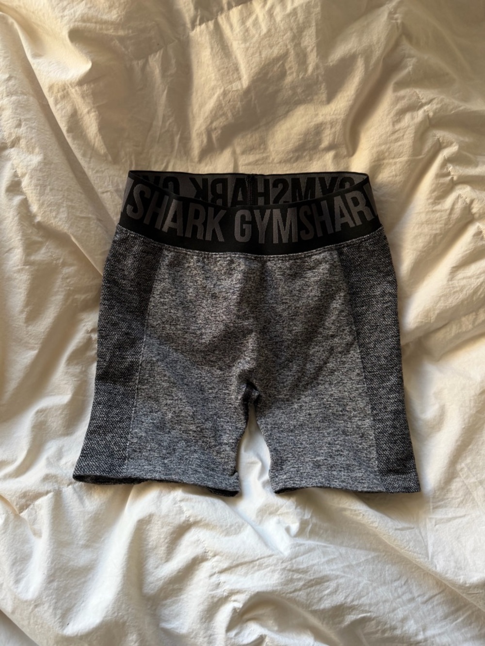 Gymshark Charcoal Gray Seamless High-Waist Bike Shorts